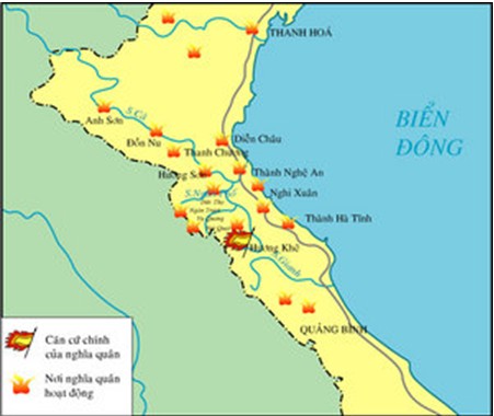 Lược đồ khởi nghĩa Hương Khê
