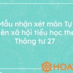 Nhận xét môn Tự nhiên xã hội, Khoa học tiểu học theo Thông tư 27