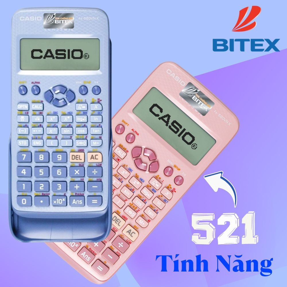 Máy tính Casio 580 đa dạng tính năng, bộ nhớ lớn, đáp ứng mọi nhu cầu học tập và thi cử