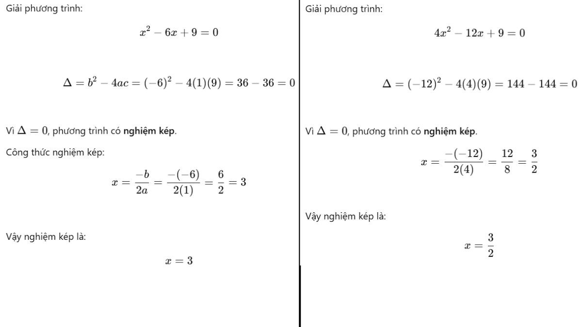 nghiệm kép là gì ví dụ