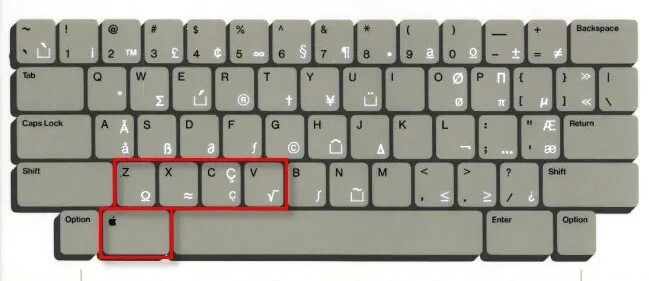 Bàn phím của máy tính Apple Macintosh năm 1984
