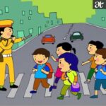 Biển báo giao thông cấm đi ngược chiều với hình ảnh chiếc xe ô tô màu đỏ bị gạch chéo