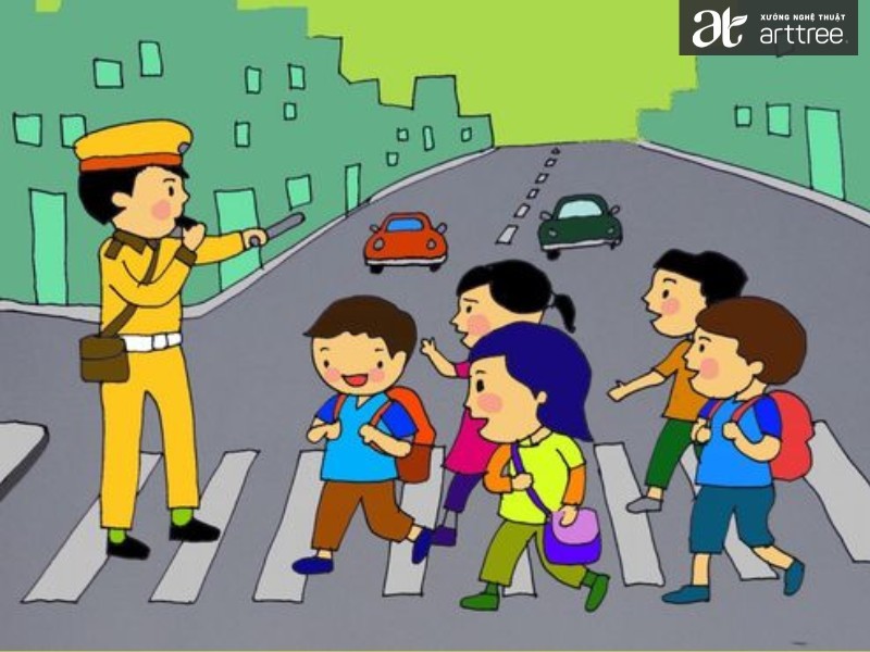 Biển báo giao thông cấm đi ngược chiều với hình ảnh chiếc xe ô tô màu đỏ bị gạch chéo