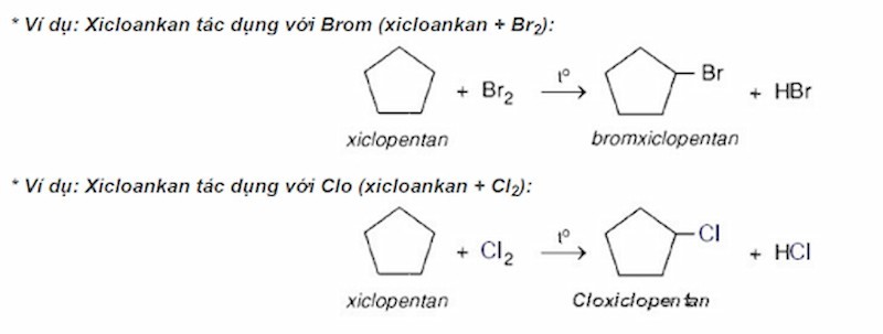 Phản ứng thế của Xicloankan