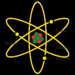 Mô hình cấu tạo nguyên tử, thể hiện các thành phần proton, neutron, và electron