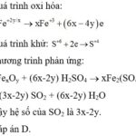Phản ứng FexOy và H2SO4 đặc nóng tạo ra Fe2(SO4)3, SO2 và H2O