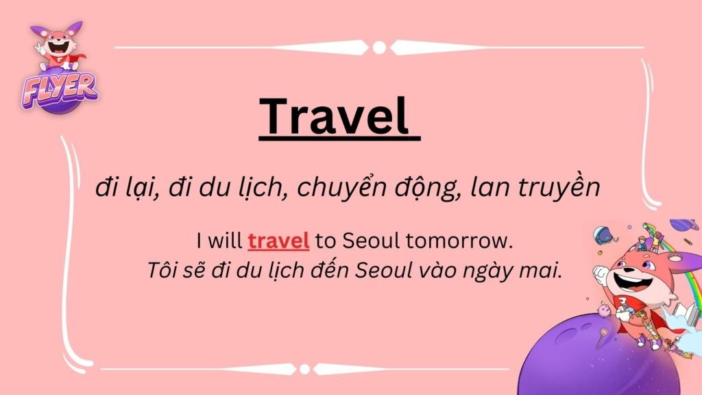 Động từ travel trong tiếng Anh