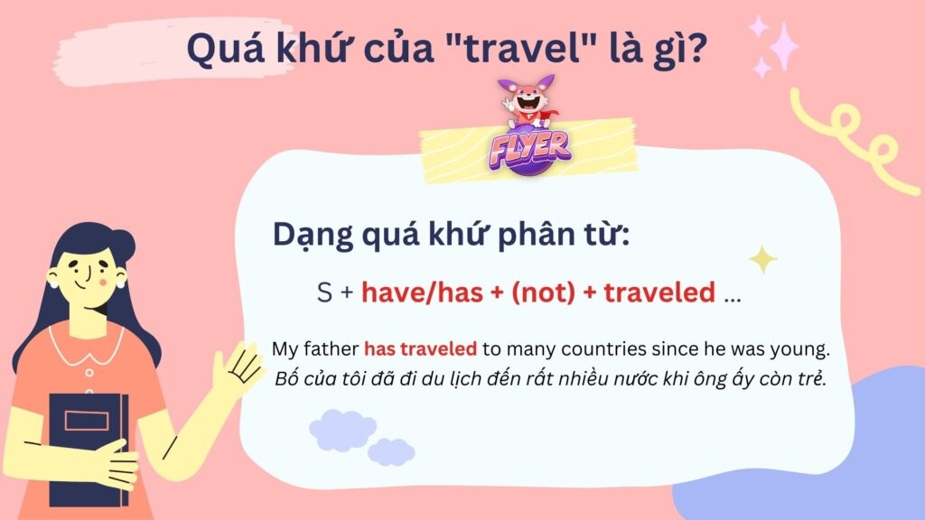 Cách dùng quá khứ phân từ của travel