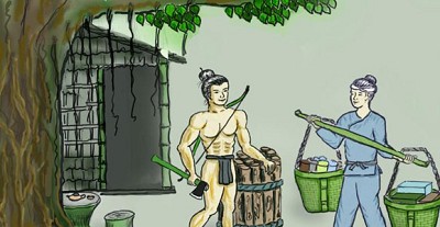 Thạch Sanh kết nghĩa cùng Lý Thông
