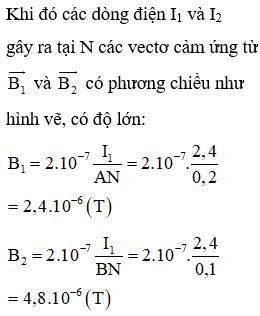 Từ trường tạo bởi dòng điện I1