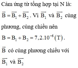 Từ trường tạo bởi dòng điện I2