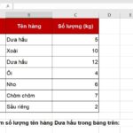 Công thức hàm countif