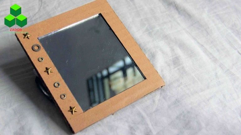 tái chế bìa carton làm khung gương