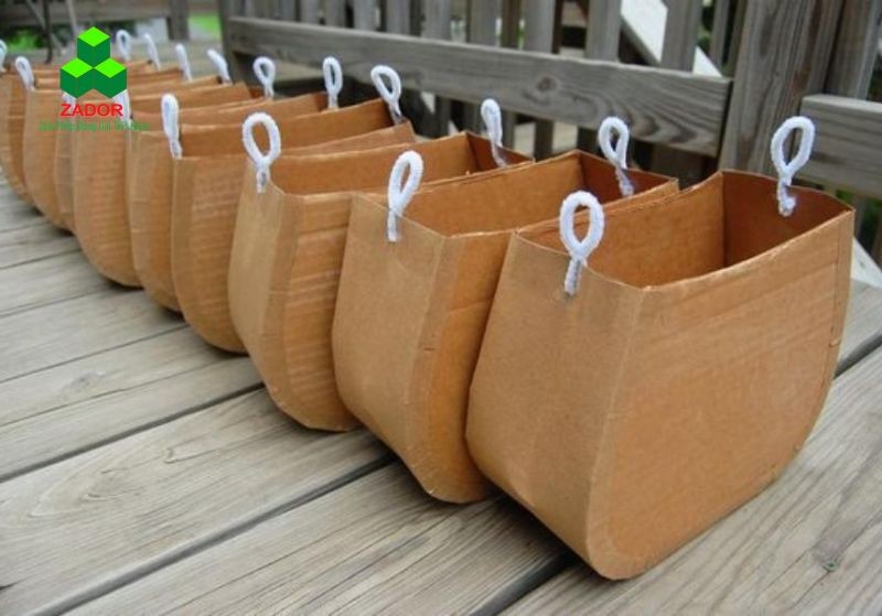 tái chế thùng carton cũ làm giỏ đựng đồ
