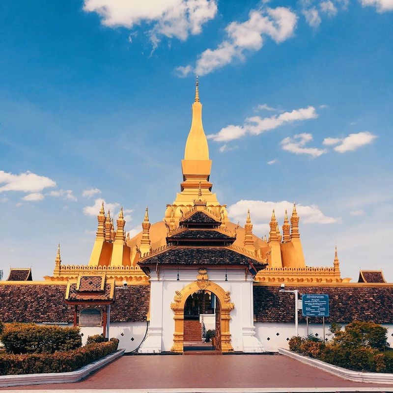 Kiến trúc Thạt Luổng nhìn từ trên cao