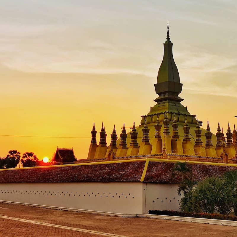 Vị trí Thạt Luổng trên bản đồ Viêng Chăn, Lào