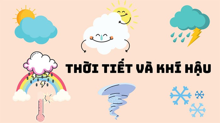 Ảnh minh họa về sự khác biệt giữa khí hậu và thời tiết, thể hiện sự ổn định của khí hậu so với tính biến động của thời tiết.