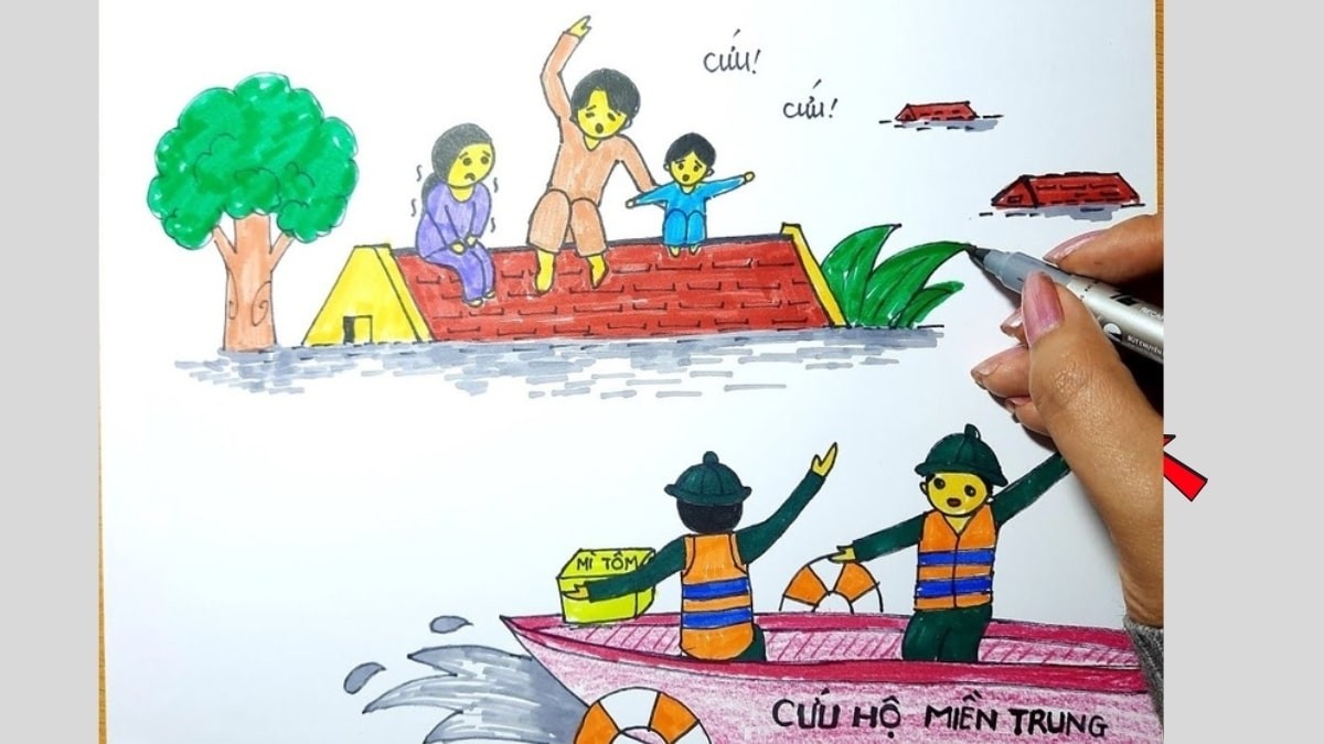 Hình ảnh chú bộ đội hải quân vẫy tay chào tạm biệt người thân trên đất liền, hướng về biển cả