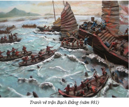 Tranh vẽ trận Bạch Đằng năm 981