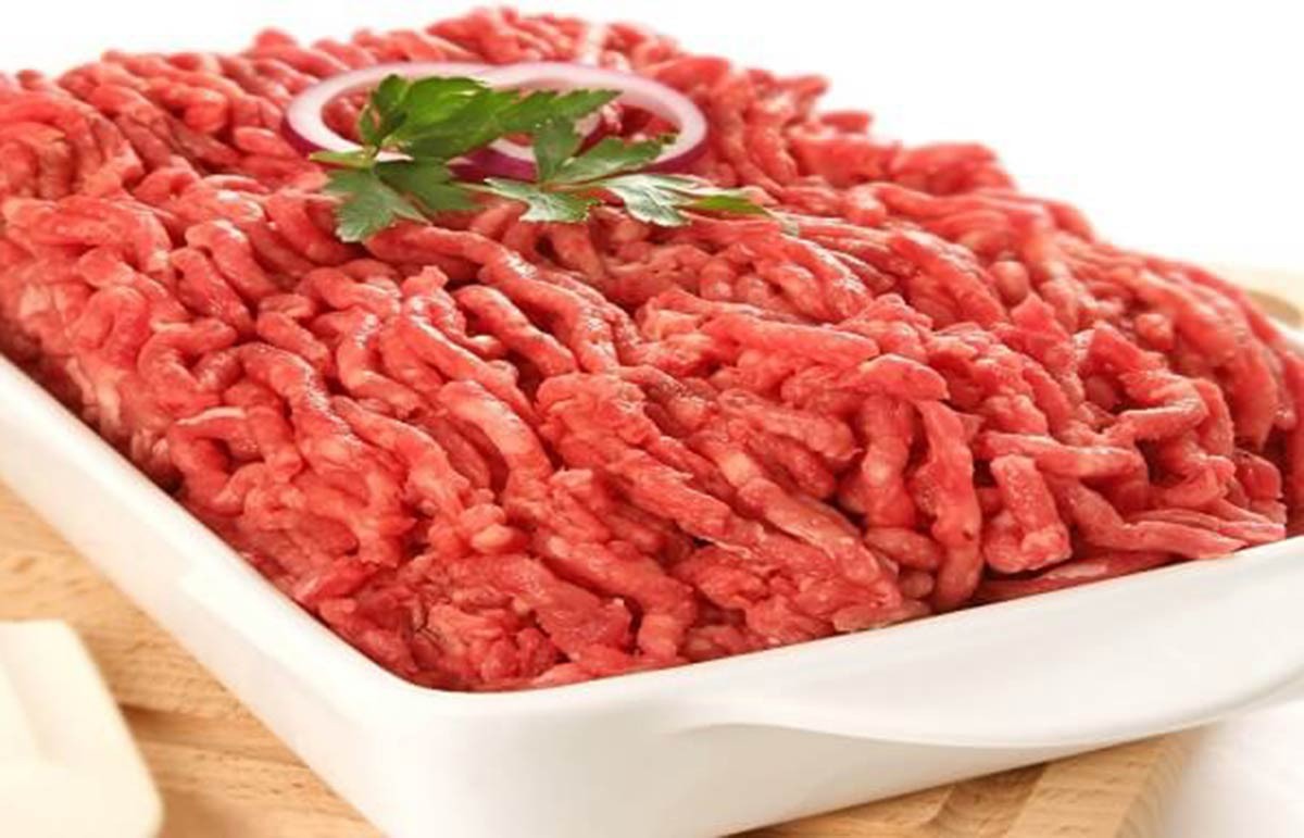 hỗn hợp trứng thịt đã trộn đều