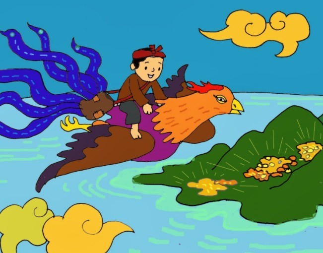 Chim thần trả vàng cho người em hiền lành, chất phác, theo sự tích cây khế