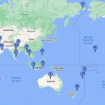 Bản đồ Google với các ghim ở nhiều địa điểm khác nhau biểu thị các nền văn hóa đa dạng về giới tính trên khắp thế giới