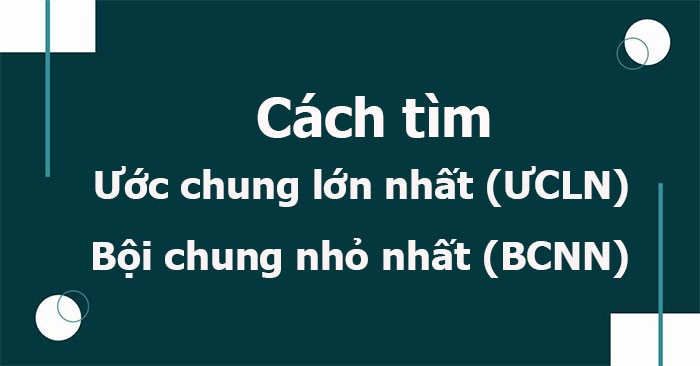 Ước chung lớn nhất