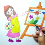 Tranh vẽ thể hiện ước mơ trở thành họa sĩ nhí