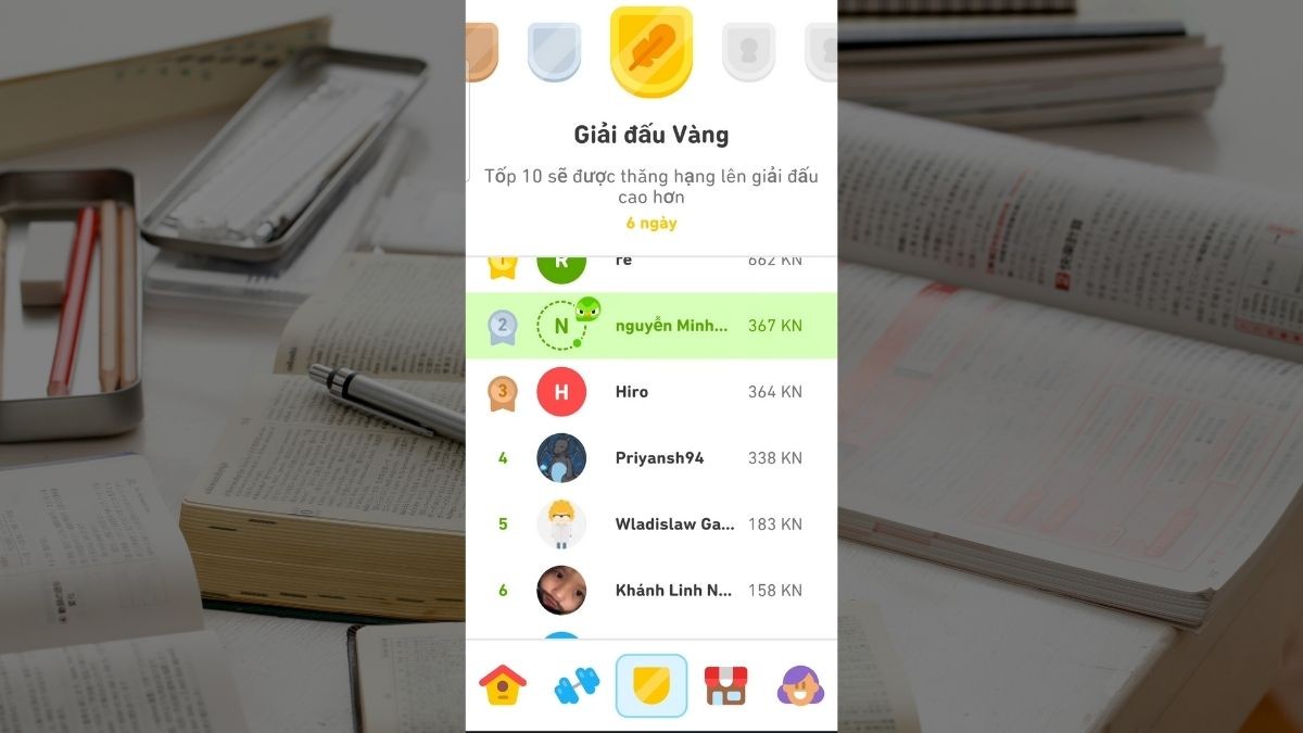 Cách xem bảng xếp hạng Duolingo trên điện thoại bước 3