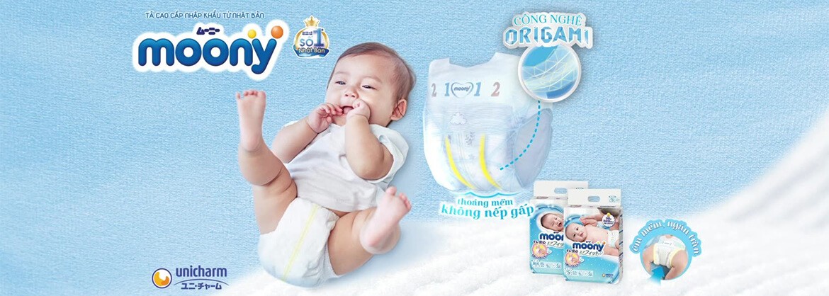 Bỉm Moony được các bà mẹ Việt tin dùng