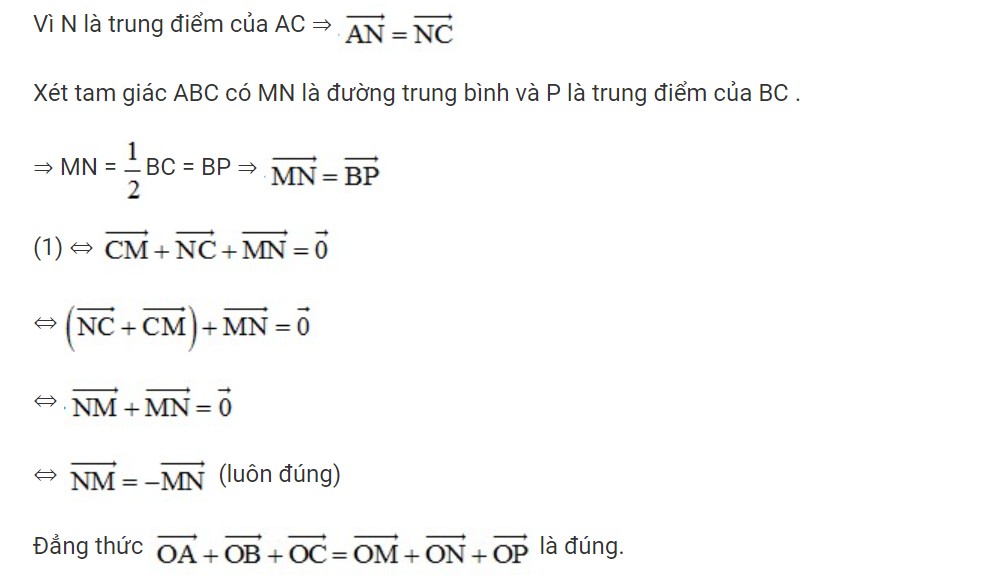 Các bước chứng minh đẳng thức vecto