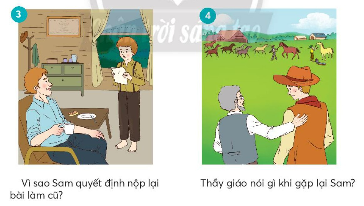 Thầy giáo chúc mừng Sam