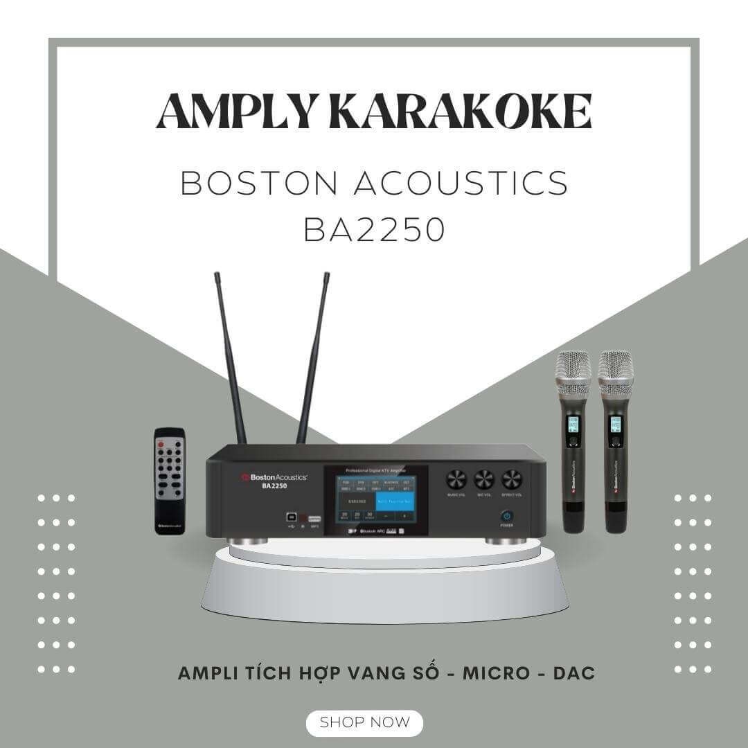 Amply karaoke tích hợp vang số Boston Acoustic BA2250 chính hãng