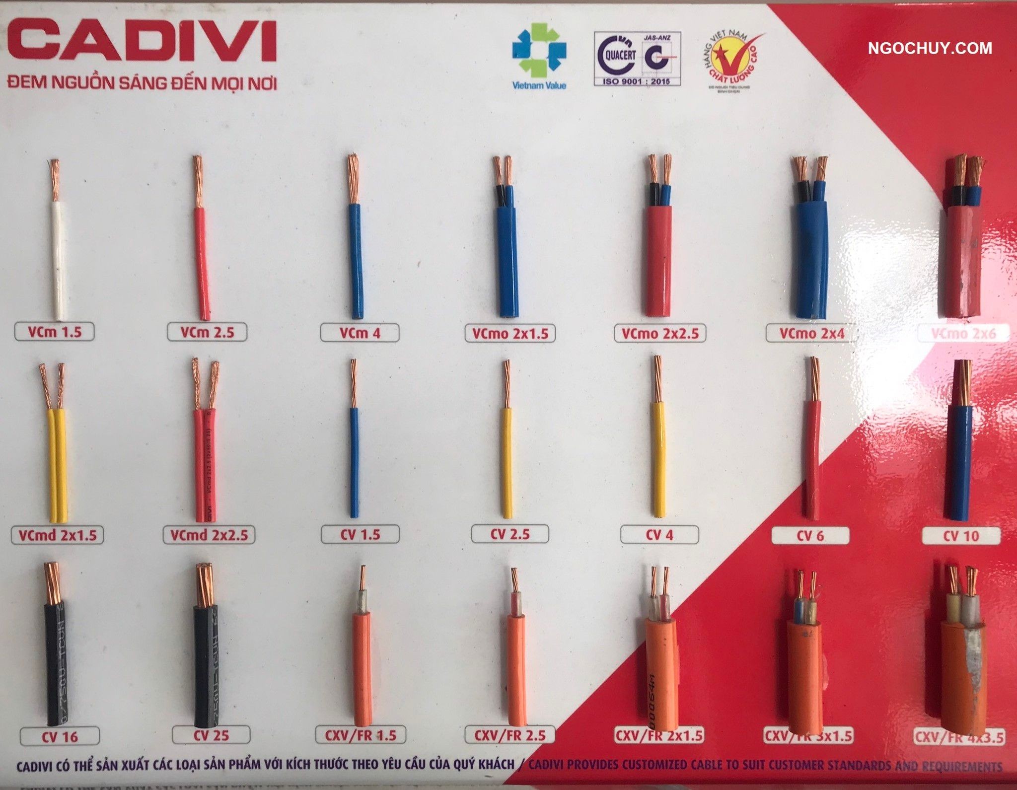 Dây điện Cadivi 1.5mm2