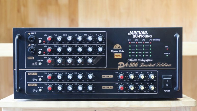 Hình ảnh amply Jarguar Suhyoung PA-203N chất lượng cao, thiết kế hiện đại, phù hợp cho karaoke gia đình