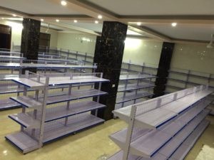 Kệ siêu thị đôi màu xanh được thanh lý tại Thanh Hóa