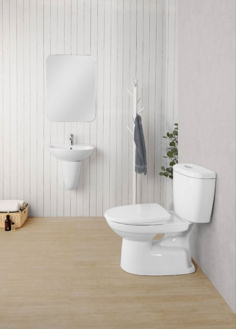 Bồn cầu 2 khối INAX C-306VA giá rẻ dưới 3 triệu phù hợp với mọi không gian phòng tắm.