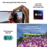 iPhone 16 phiên bản thường với chip A18 Bionic mạnh mẽ và lớp bảo vệ Ceramic Shield bền bỉ