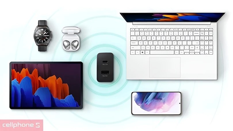 Củ sạc nhanh Samsung tương thích với nhiều thiết bị khác nhau