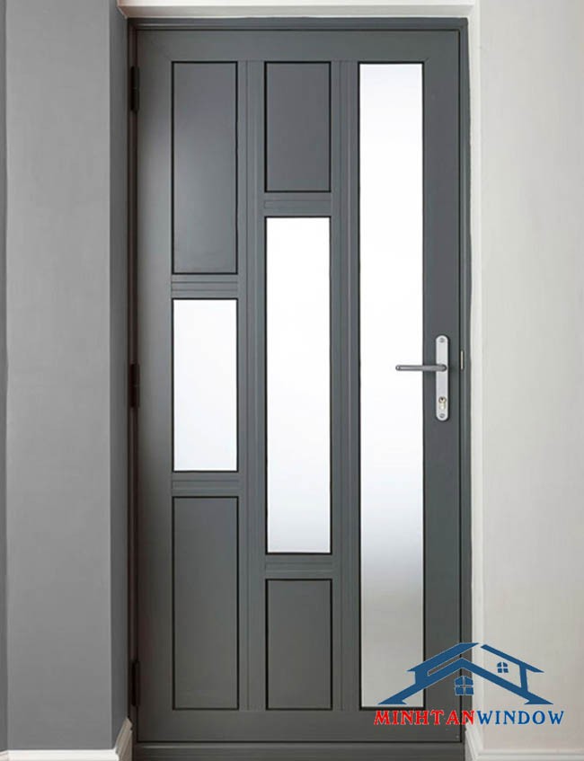 Cửa nhôm giả gỗ phòng ngủ