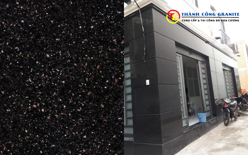 Đá hoa cương đen ốp mặt tiền