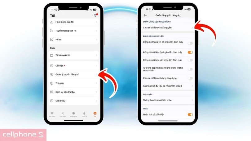 Chia sẻ dữ liệu với Strava