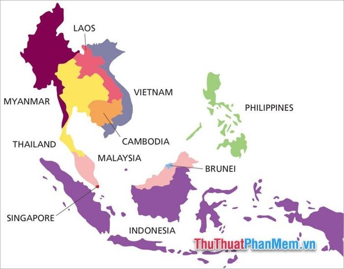 bản đồ đông nam á