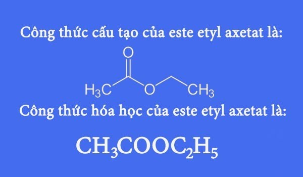 Công thức cấu tạo của Etyl Axetat