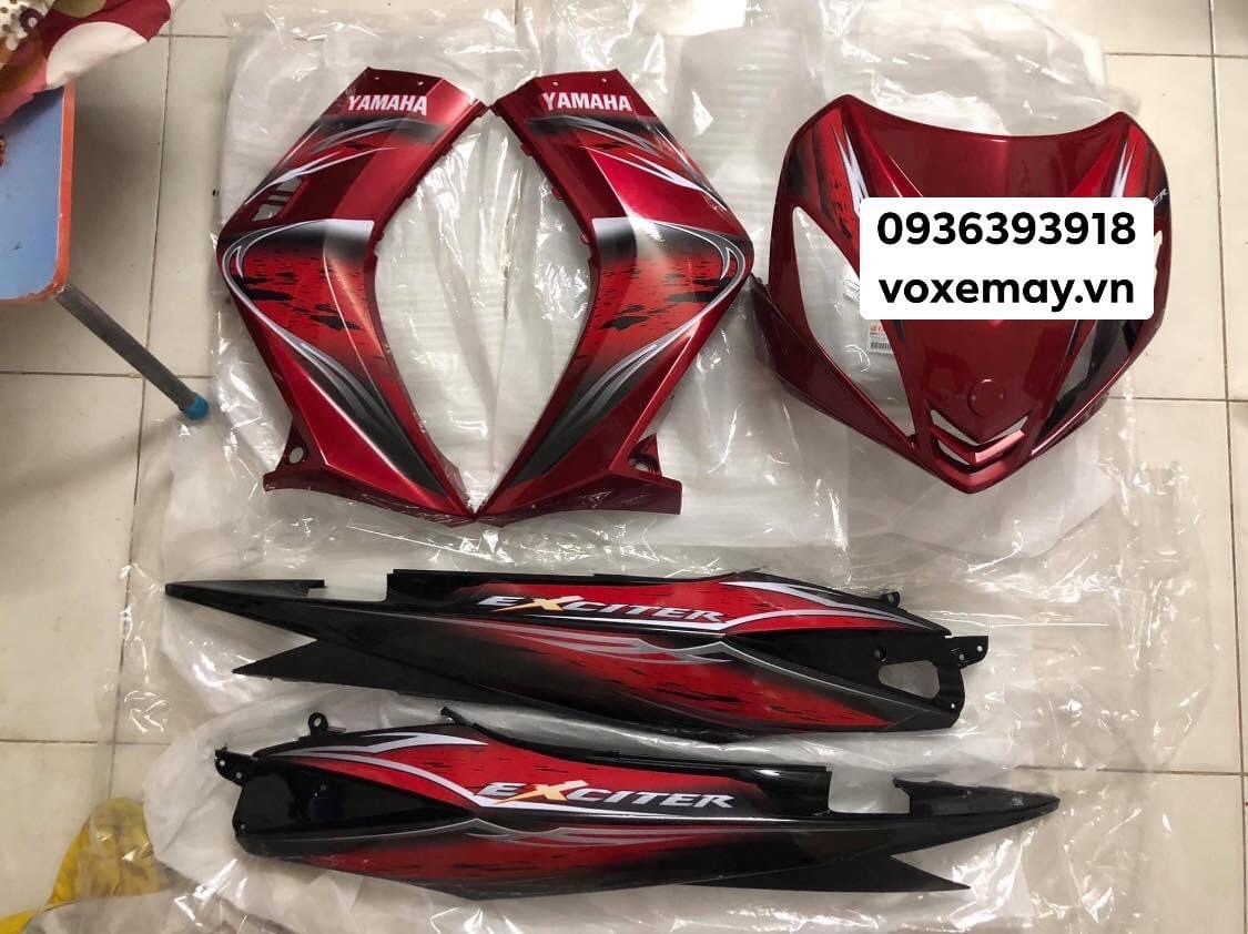 Dàn áo xe Exciter 2010 màu đỏ đen