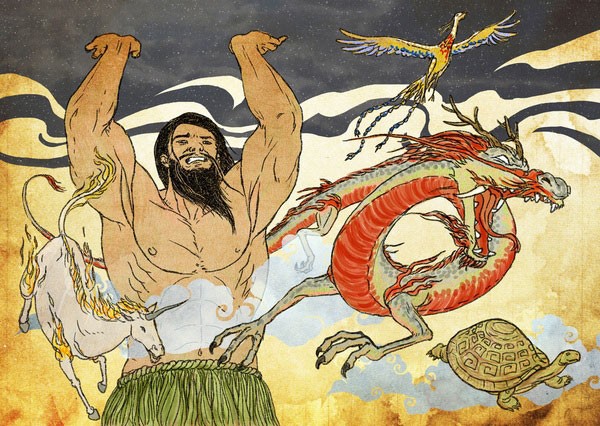 Thần Trụ Trời chống trời, tạo ra thế giới theo thần thoại Việt Nam