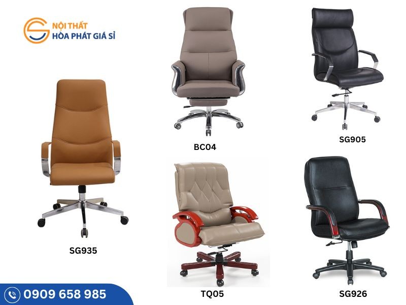Ghế giám đốc bọc da công nghiệp giá rẻ