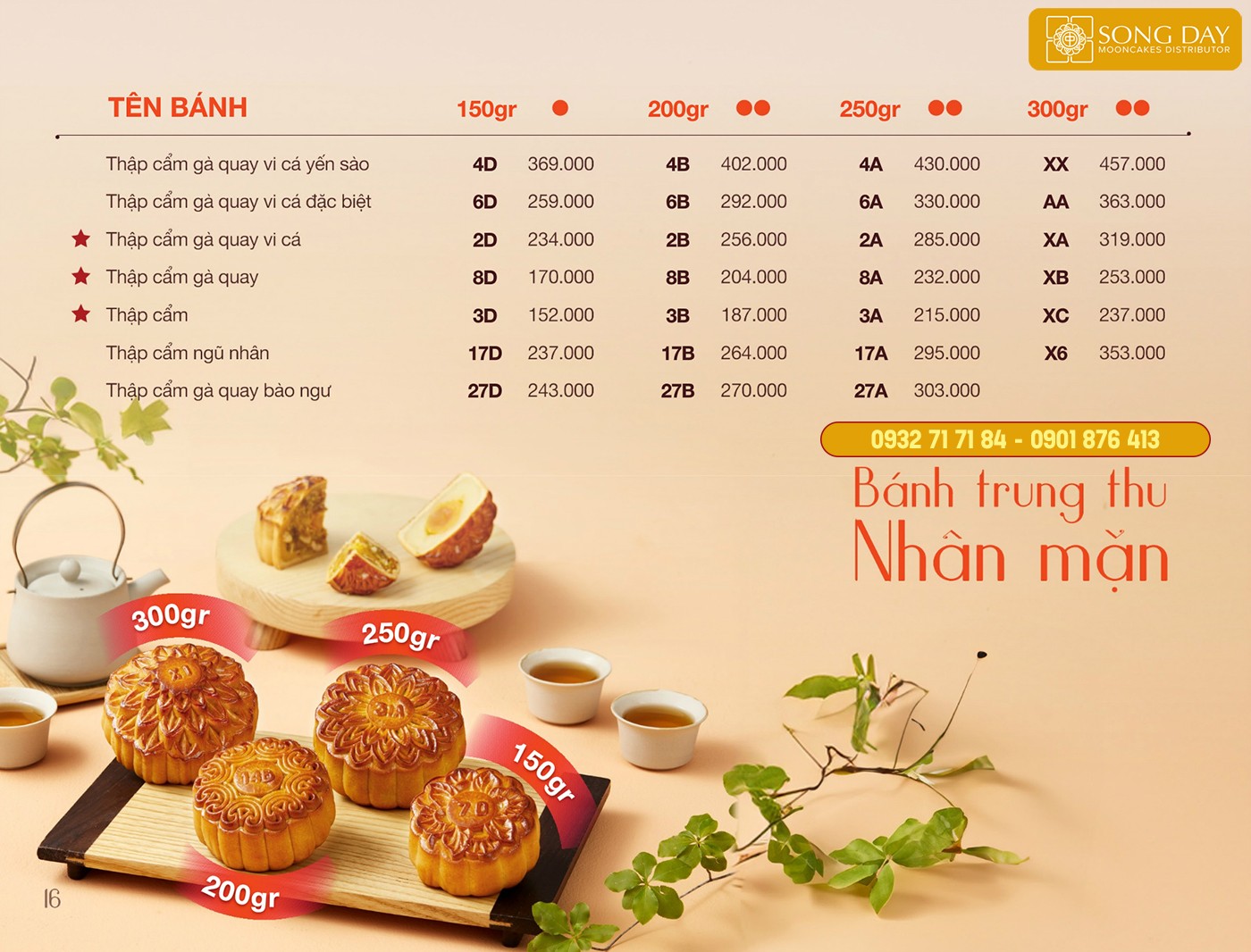 Bánh trung thu givral 2024 nhân mặn