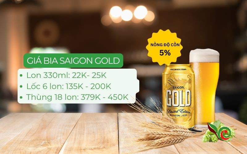 Đẳng cấp bia Saigon Gold cao cấp, hương vị đậm đà, thiết kế sang trọng