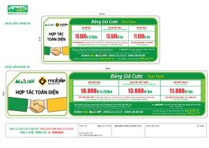 Giá cước taxi Kia Morning của Mai Linh